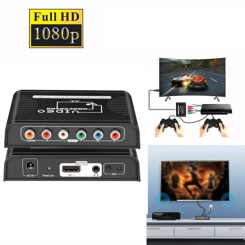 5 RCA Ypbpr Ʈ  -HDMI ȣȯ HDTV  -Nintendo Wii Ps2 PS3 PSP-TV ÷ 